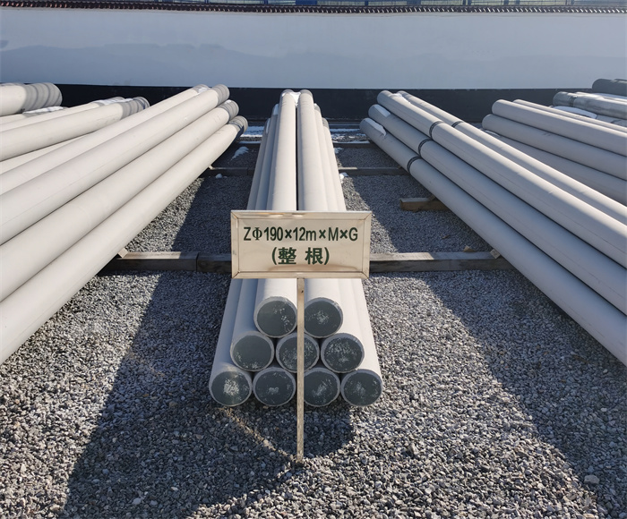 和平190×12米钢筋混凝土水泥电线杆